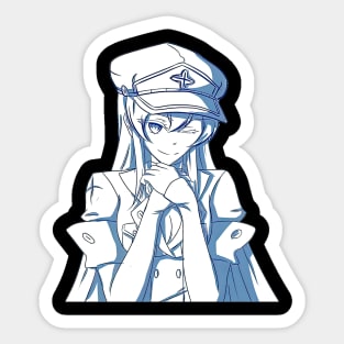 Akame Ga Kill Waifu Smiling Esdeath Sticker